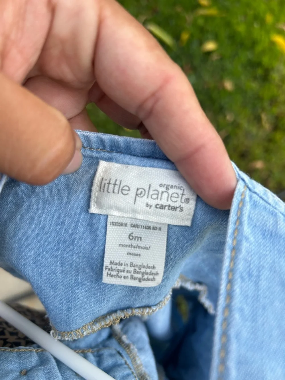 Carter's Light Blue Denim Short Overalls